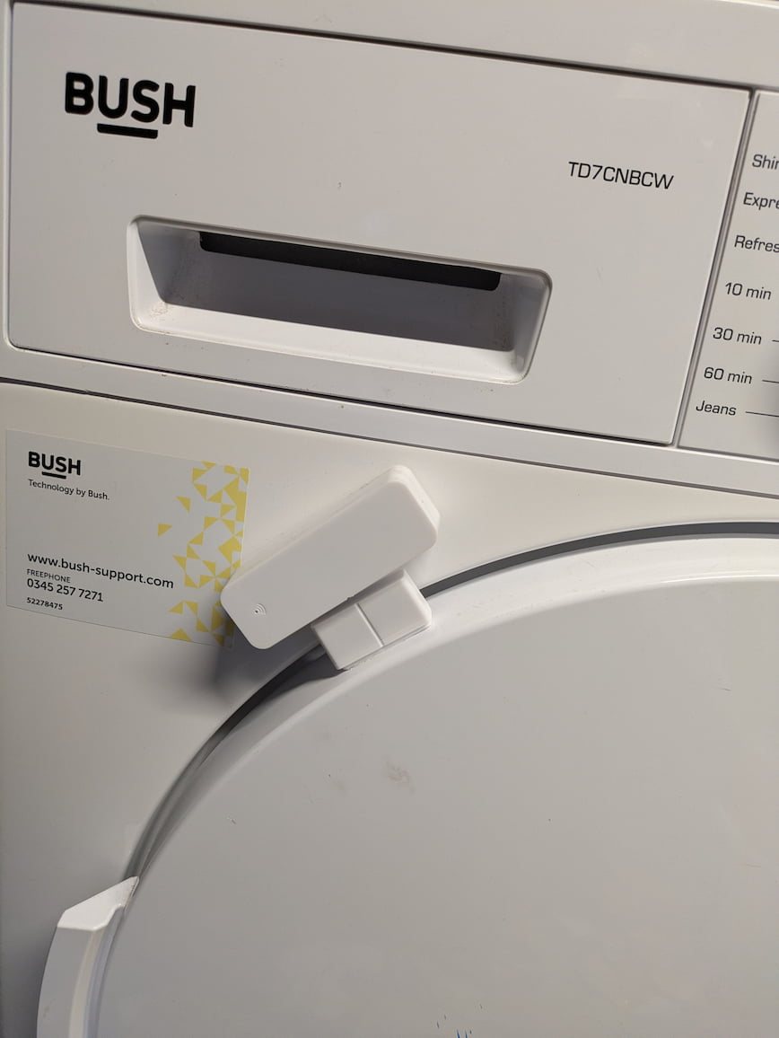Contact sensor on tumble dryer